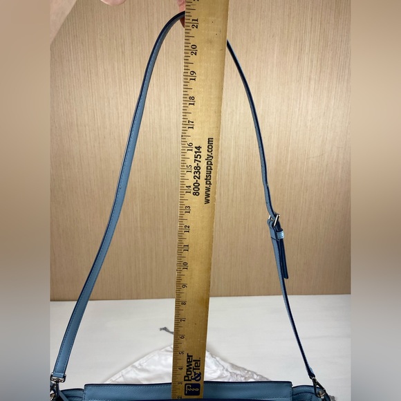 👜 Kate Spade Cameron Street Candace Satchel Light Blue Pebbled Leather - Picture 15 of 16